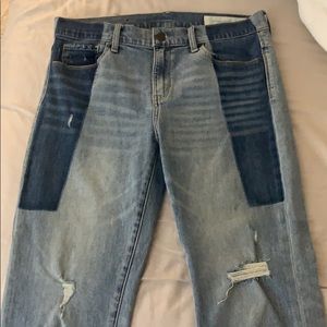 Treasure And Bond Wide Leg Colorblock Jeans